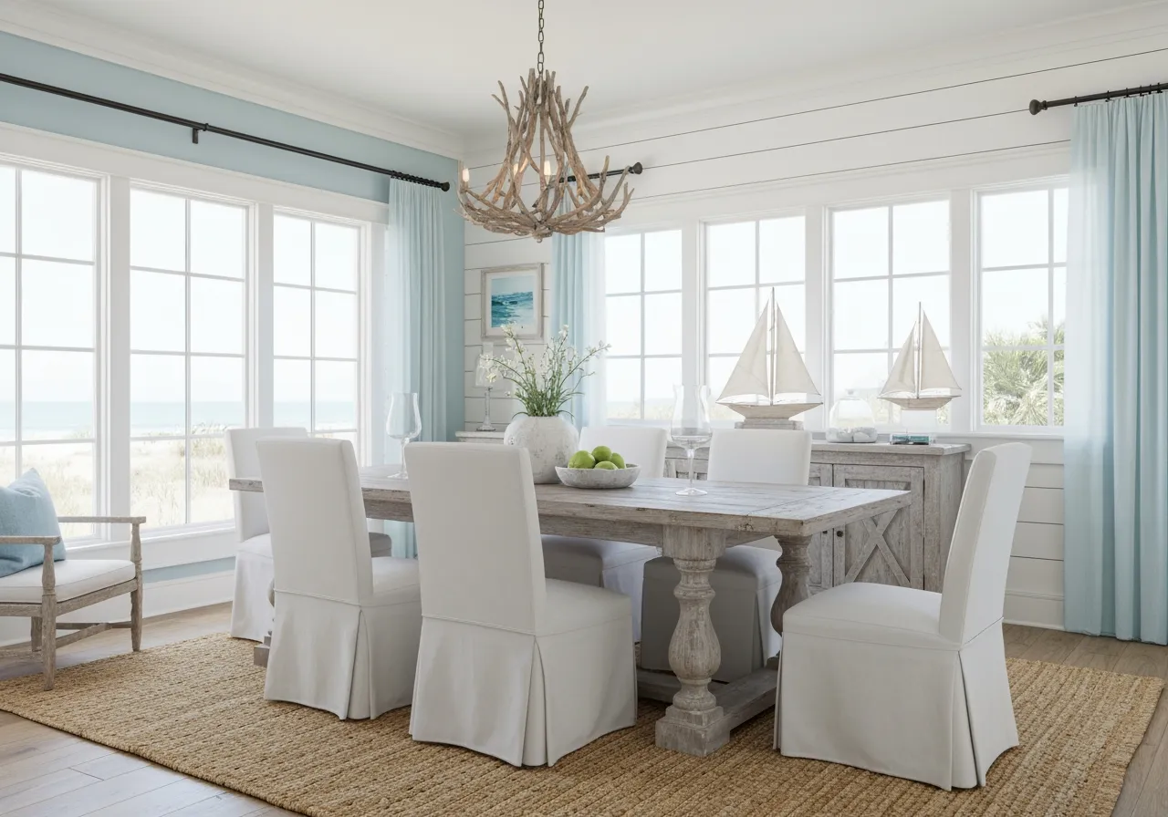 Best AI interior design for coastal dining room makeover