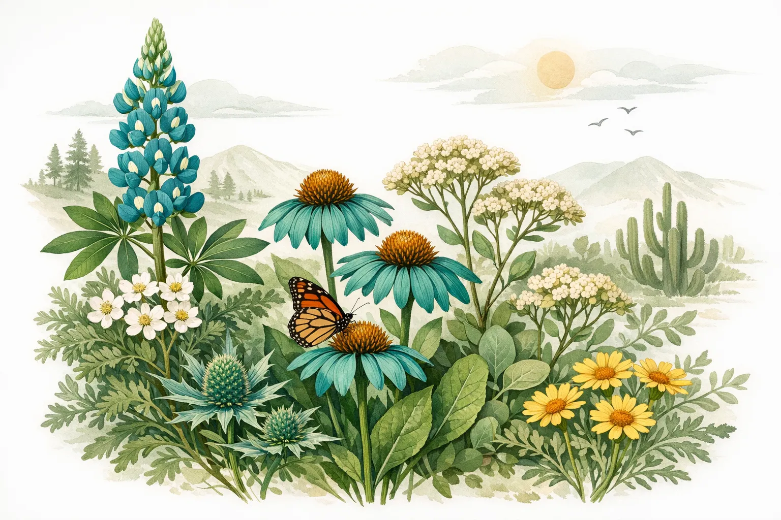 AI landscape design app showing tropical garden transformation